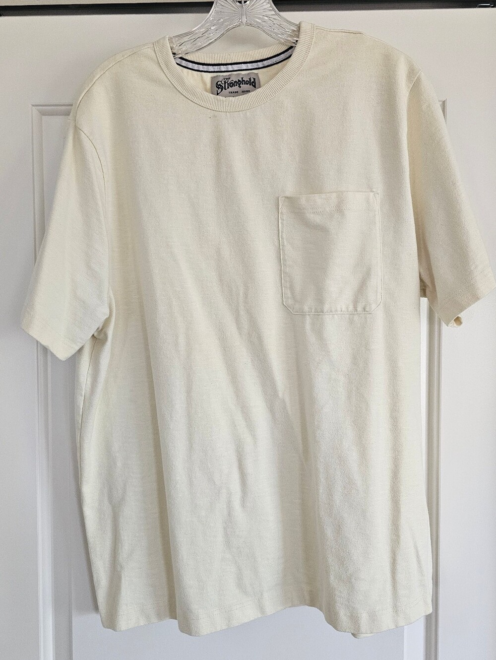 THE STRONGHOLD Primark Men's Pale Yellow Heavy Weight Ckassic T-Shirt Sz XL